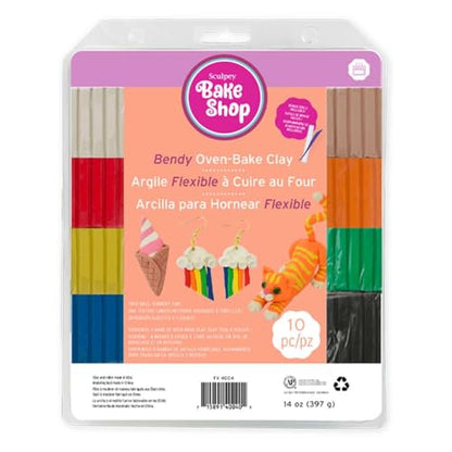 Sculpey Bake and Flex Clay, Multicolor, 8-Pack