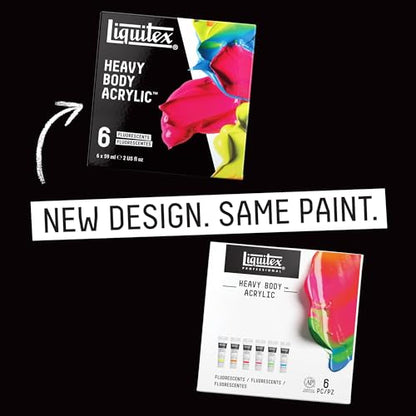 Liquitex Professional Heavy Body Acrylic Paint, 6 x 59ml (2-oz), Fluorescent Colors Set - style: Fluorescent Set 6 x 59ml (2-oz)