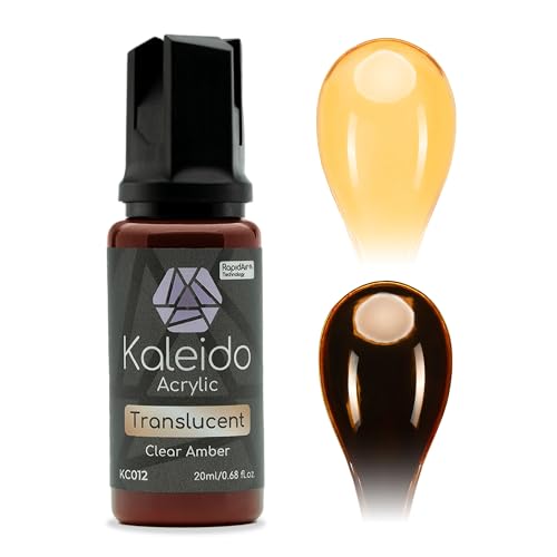 Kaleido Colorworks Colors 20ml KC012 Clear Amber, Water-Based Acrylic, Airbrush Paint for Scale Models, Gundam, Mecha, Miniature, Figures, Car & Sci-Fi Kits, Pre-Thinned, Clear Colors, Fast-Drying - color: KC012 Clear Amber
