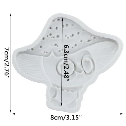 Cartoon Mushroom Silicone Mold Mushroom Polymer Clay Molds for DIY Crafts Epoxy Resin Casting Air Dry Polymer Clay Plaster Jewelry Making - color: Style D