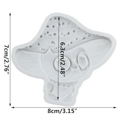 Cartoon Mushroom Silicone Mold Mushroom Polymer Clay Molds for DIY Crafts Epoxy Resin Casting Air Dry Polymer Clay Plaster Jewelry Making - color: Style D