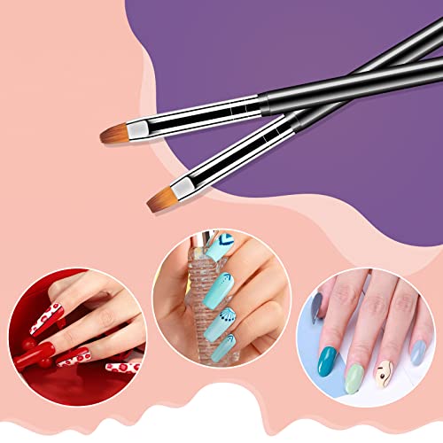 Artdone Nail Art Dotting Tools 6PCS Double-ended Brushes Kit Gel Polish | Liner Brushes Design Pen For Nail Drawing And Nail Paint Brushes Small Detail Brushes - color: Black