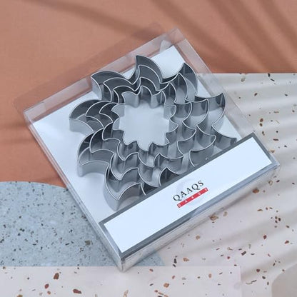 Sun Cookie Cutter Set - 5 inch, 4 inch, 3 inch, 2 inch - 4 Piece Weather Cookie Cutters Shapes Biscuit Fondant Clay Molds - Stainless Steel