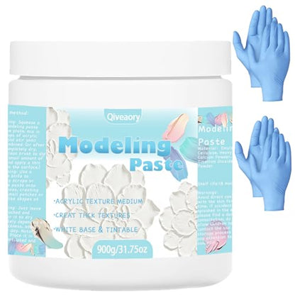 Modeling Paste 500ml/31.75oz(900g) Professional High Density Acrylic Medium Structural Molding Texture Paste for Acrylic Painting Canvas Paint,DIY Art Projects,3D Textur,Thick Layer