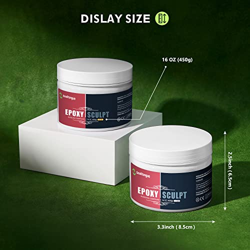 Smalltongue AB Epoxy Sculpt Clay, 2 Part Modeling Compound (A & B) 2 Pound, Epoxy Sculpture Modeling Paste Clay, for Modeling, Repair, Fill Up Retrofit and Sculpture, White - color: WHITE, size: 2 Pound