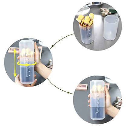 OCHEAL 2 Pack Transparent Plastic Makeup Brush Holders, Dual Use, Lightweight, Spacious - color: Plastic Clear-2pcs
