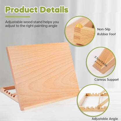 CONDA Wood Drafting Table Easel 17 Inches by 12.8 Inches Drawing and Sketching Board, A3 Drawing Board in 17 Inches by 12.8 Inches for Adults, Artists, Beginners & Students - style: Tabletop Easel