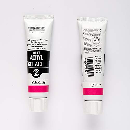 Turner Colour Works Acryl Gouache Artist Acrylic Paint - Single 40 ml Tube - Opera Red - color: Opera Red, style: 40ml