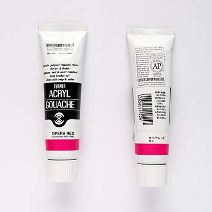 Turner Colour Works Acryl Gouache Artist Acrylic Paint - Single 40 ml Tube - Opera Red - color: Opera Red, style: 40ml