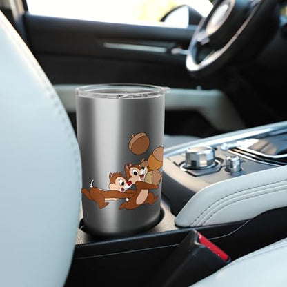Disney Chip 'n Dale Chipmunks Acorn Run Stainless Steel Insulated Tumbler - color: Brushed Steel