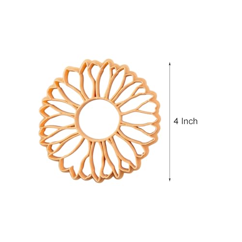 GOTO CLAY TOOLS Trinket Dish Cutter for Polymer Clay, Sunflower Trinket Dish Cutter, 4 inch Length, Embossed Polymer Clay Cutters, Sharp Edge - color: SUNFLOWER