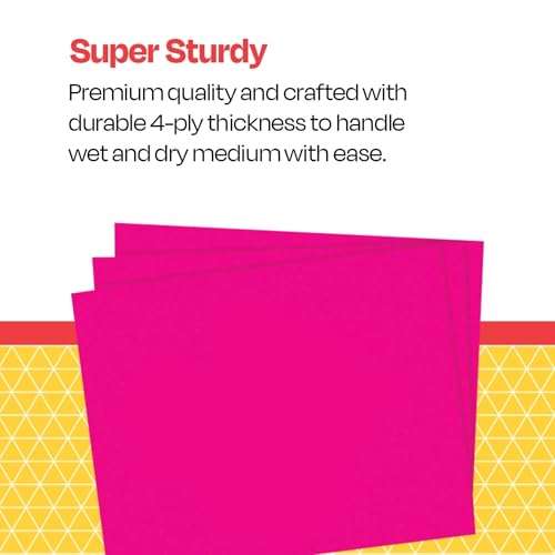 School Smart Railroad Poster Board Paper, 22 x 28 Inches, 4-Ply, White, Pack of 25 - color: Magenta, size: 4-Ply, Pack of 25