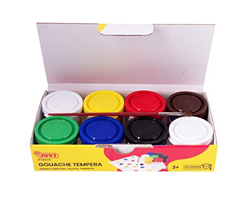Jovi 724901 - School Tempera 35ML Assorted Colors - Box of 7 tins