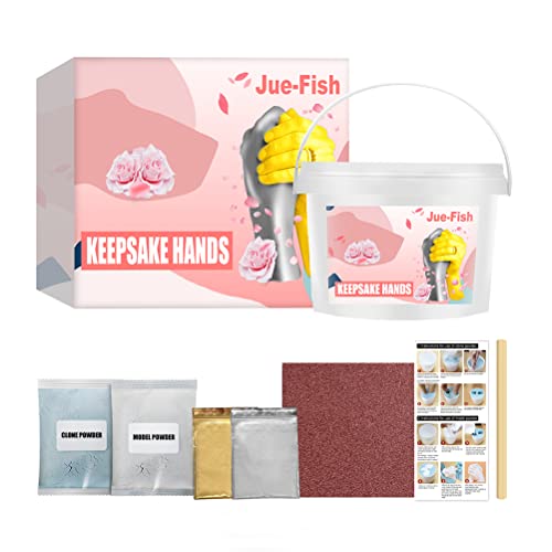 DIY Hand Casting Kit,Plaster Hand Mold Kit Hand Casting Set for Couples Families New Parents with Rubber Powder for Unique Memories