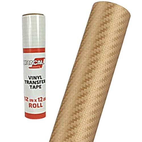 VViViD Craft 3D Carbon Fibre Textured Vinyl Sheet 1ft x 5ft for Silhouette, Cricut and Cameo Machines Including 12" x 12" Sheet of Transfer Paper (Gold) - color: Gold