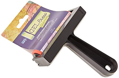 Gel Press Rubber Brayer - for printmaking, Scrapbooking, Paper Crafts, Home Decor & More - 4 Inches, Red & Black - size: 4.0 inch