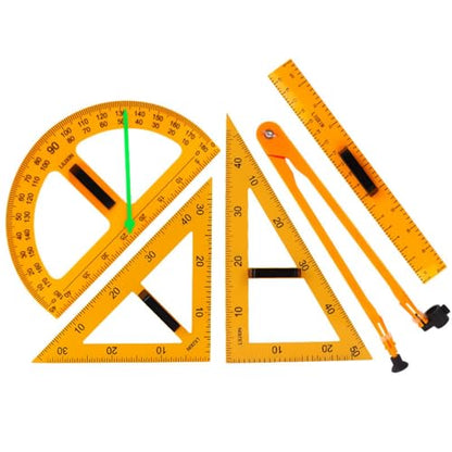 Magnetic Triangular Scale Ruler Set Drafting Tools Mathematics Protractor Pencil Compass, Math Geometry Classroom Teaching Measurement Set Oversized Ruler (45 ° and 60 ° Triangular Rulers) - color: 45 ° and 60 ° Triangular Rulers