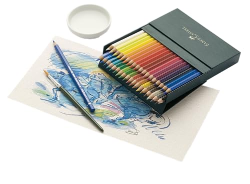 Faber-Castell 117538 Albrecht Dürer Watercolour Pencils, Box of 36 Thick 3.8 mm Watercolour Pencils with Soluble Pigments that Transform in a Few Brushstrokes - style: One size