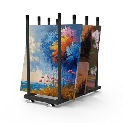 Art Storage Rack,Canvas Storage for art canvas storage 7.8 inches to 23 inches,Art Print Display Rack,Canvas Storage Rack for Artworks, Frames, Drawing Boards, Prints, Panels, Paintings Display