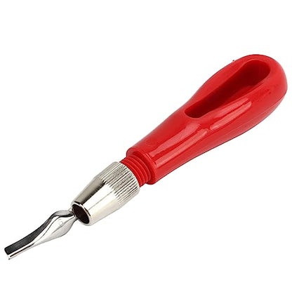Manual Crafting Tool for Wood and - Linoleum Cutter for Wood Sculpting and Pumpkin Carving - Printmaking Carving Cutter Set with 6 Stainless Steel Blades and Weighted Handle