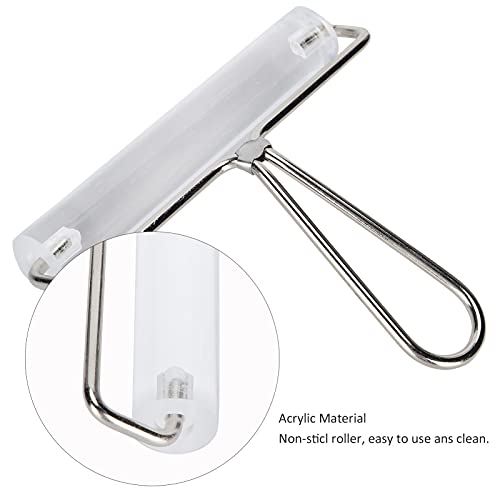 Sunicon Acrylic Roller, with Handle Transparent Polymer Clay Non stick Craft Pottery Ceramic Sculpture Hand Tool (15cm roller) - size: 15cm roller