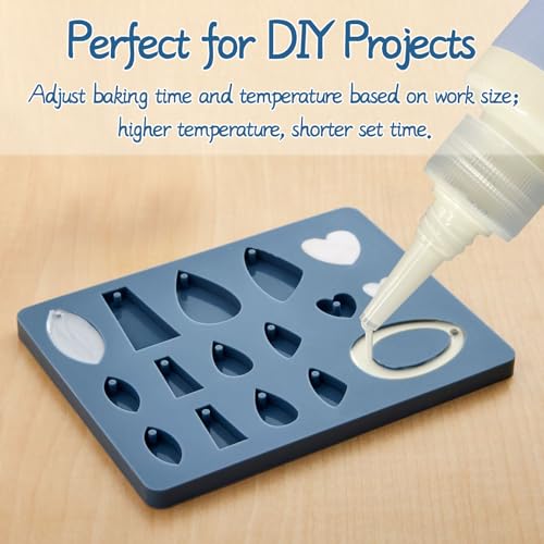 Liquid Polymer Clay, Liquid Clay for Polymer Clay Oven-Bake, for DIY Enthusiasts, Education and Crafting, Easy to Shape & Multi-Mold Compatible, Antiquewhite 60ml, Blue 60ml, Pink 60ml