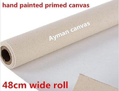Painting Canvas Roll 48cm Wide Artist Blank Oil Painting Canvas Roll for Stretched Canvas Natural Cotton Canvas Fabric - color: 10 Meters