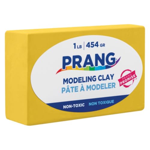 Prang Modeling Clay, Yellow, 1 lb. Block, Case of 12 Blocks, 192 oz. Total | Pliable, Non-Hardening, Non-Staining, Easy Clean-Up, Perfect for Preschool and Elementary Aged Children - color: Yellow, size: 1 lb. (Pack of 12)
