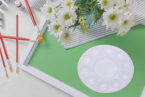 PENTA ANGEL Art Paint Tray Palette 3Pcs 10 Well Plastic Round Paint Tray for Watercolor Painting(Round-3PCS)