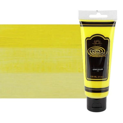 Creative Inspirations Acrylic Paint - Lemon Yellow - 120 mL Tube - Smooth & Creamy Consistency, Vibrant Pigmentation, Great Coverage for Artists - Clean Up with Soap & Water - color: Lemon Yellow, size: 4.06 Fl Oz (Pack of 1)