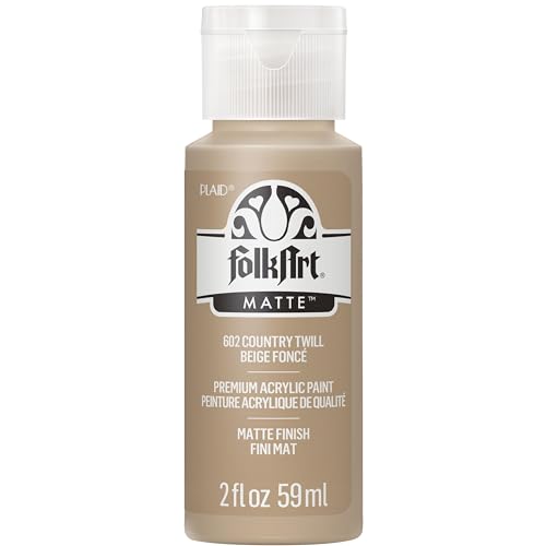 FolkArt Acrylic Paint in Assorted Colors (2 oz), 602, Country Twill - color: Country Twill, size: 2 Fl Oz (Pack of 1)