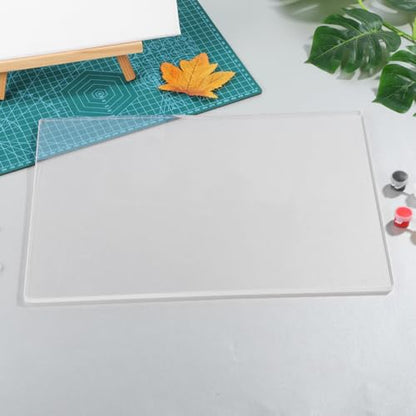 A3 Transparent Gel Plate for Printmaking Reusable Non-Stick Gel Printing Plate for Monoprinting Card Making Scrapbooking and Mixed Media