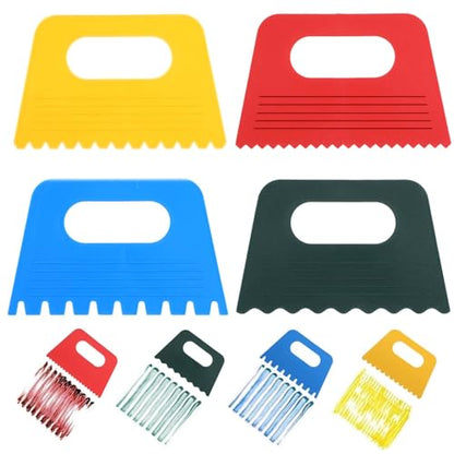 Plastic Paint Scraper Tool, Ymapinc Plastic Textured Art Tools, DIY Graffiti Oil Painting and Drawing Play for Texture Art on Canvas Putty Acrylic Plaster Art Pottery Scraper Tool