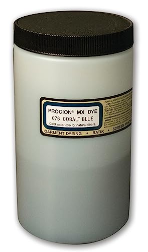 Jacquard Procion Mx Tie Dye Powder - Cobalt Blue - 1 Lb - Cold Water Fiber Reactive Made in USA - color: Cobalt Blue, size: 1 Lb