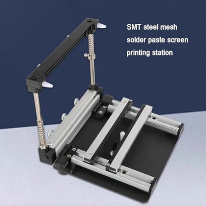 Manual Stencil Printer, Aluminum Alloy Precision Solder Paste Screen Printing Machine for SMT PCB Assembly, DIY Electronics Prototyping and Soldering Training(15cm) - size: 15cm