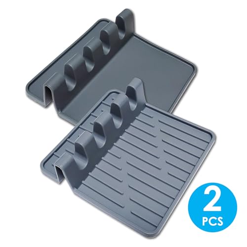 Paint Brush Holder Set, Portable Silicone Stands with 4 Slots, 2 Pack