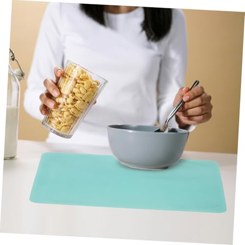 Veemoon 2pcs Silicone Crafts Mat Nonstick Epoxy Art Mats for Diy Projects Heat-resistant Silicone for Resin Jewelry Casting and Table Protection Blue Green