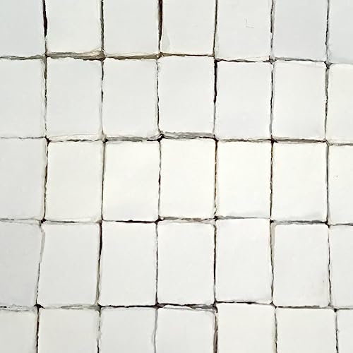 Handmade Deckle Edge Cotton Paper Recycled Mixed Media Card Stock for Placecard/Escort Cards, Place Cards, Vow Cards, Business Card (150gsm, A8, Pack of 100 Sheets) (3" x 2" Off-White) - size: 3" x 2" Off-White