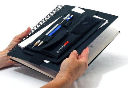 Accurasee Sketch Caddie for Artist - Art Supply Carrier with Elastic Band Attachment for Portfolio Sketch Book, Art Binder, Notebook, Art Organizer