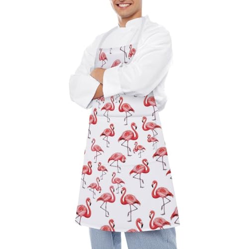 Cooking Apron for Adults with Pockets, Waterproof Oil Resistant Bib for Kitchen Restaurant BBQ Baking - color: Style (329)