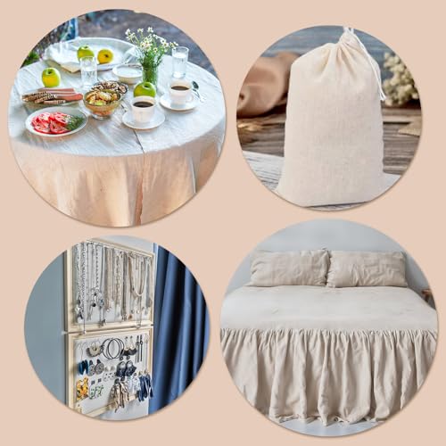 Canvas Fabric, 1.75Yd (63 x 20 inch) Cotton White Canva Fabric Natural Cotton Duck Canvas Fabrics for Sewing Arts Crafts, Backings, Covers, Placemats