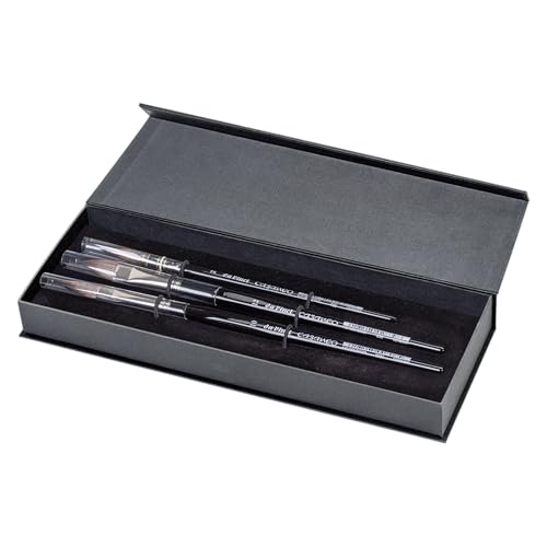 da Vinci Brushes 4250DV Watercolor Brush Set, Quill Size 2, Slant Size 10, Oval Size 12, Black 3 Each - style: Casaneo Watercolor Snap Box Set