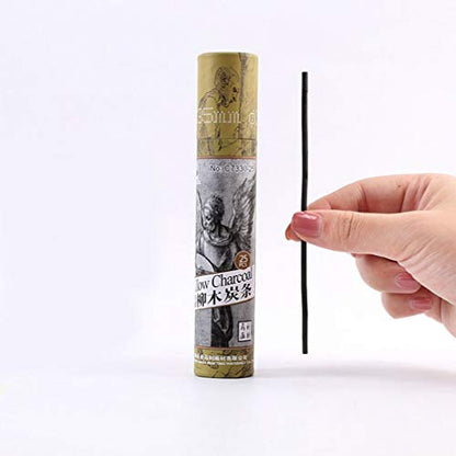 YYMIYU Drawing Pencils Set, Art Sketching Pencils Charcoal Set (Charcoal Sticks 2-4 mm 25pcs 25) - style: Charcoal Sticks 2-4 mm 25pcs 25