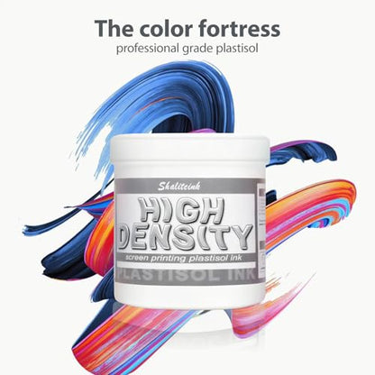 Shaliteink® Screen Printing Plastisol Ink High Density - Highly Opaque Screen Printing Ink for Cotton, Polyester and Other Fabrics (16oz.) - color: High Density, size: 16 fl oz
