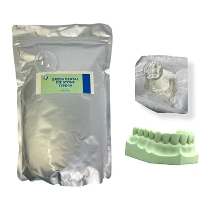 5 LB. Dental Lab Stone Type IV Green Gypsum Type - All Purpose Strong Compound - 5 Pound Sealable Bag with Plastic Scoop Included - Used in Dental Laboratory, Jewelers, Arts and Crafts