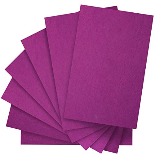 IOOLEEM Purple Felt Sheets, 30pcs 7"x11.3" (Close to A4 Size - 18x28.5 cm) Pre-Cut for Crafts, Fabric, Sewing, Patchwork - color: Purple, size: Plain 7x11.3 inches (18x28.5cm)