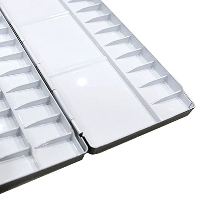 Aluminum Watercolor Palette 39 Well (8.1" x 3.4" x 0.7") - color: White, size: 39 Well (8.1" x 3.4" x 0.7")