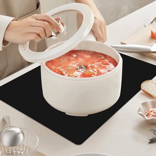 Silicone Placemats, Food-Grade Non-Slip Waterproof, Dining, Countertop Protector, Kitchen Counter Mat, Heat Resistant, Baking mat Dishwasher Safe - color: Black, size: 15.7 x 11.8 in - 2pcs (0.03 in)