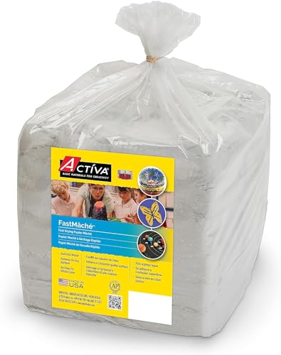 Activa FastMâché Fast Drying Paper Mâché, 6lb (2.72kg) | Heavy & Tough Finish with Minimal Shrinkage - size: (Pack of 1)