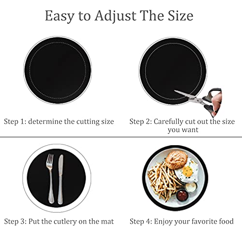 Silicone Microwave Mat 12 Inch, Non Stick Turntable Mat for Kitchen, Multi-Purpose Heat Resistant Oven Mat 2 Pack (Black) - color: Black